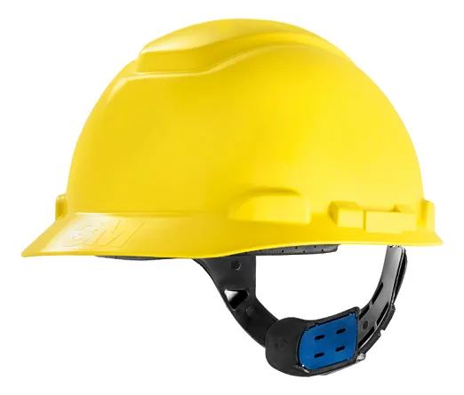 3M - Capacete amarelo, suspensão com ajuste fácil e jugular de tecido, aba frontal, H 700