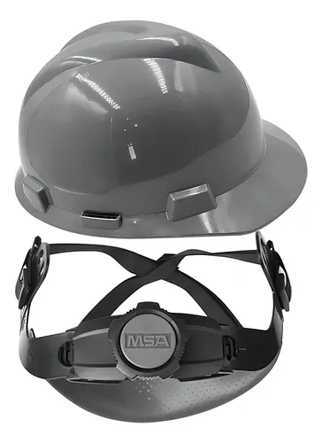 MSA - Capacete com Catraca e Jugular CA 498 - CINZA