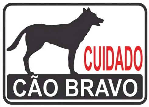 Placa Cão Bravo
