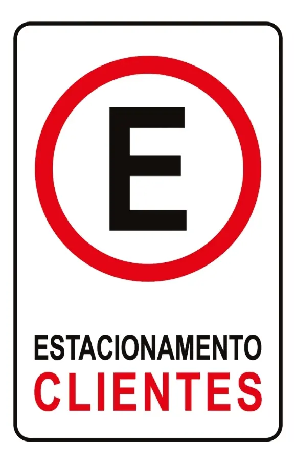 Placa Estacionamento Clientes