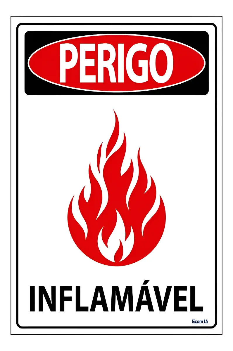 Placa Perigoso Inflamável