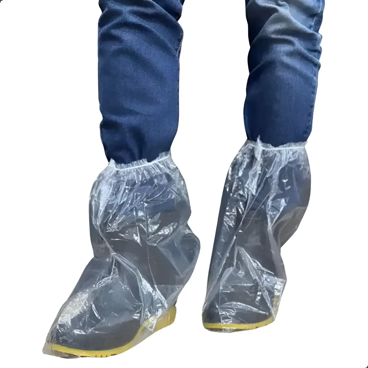 PREVEMAX - Bota Plástica Transpartente Polietileno Com Elastico Impermeavel