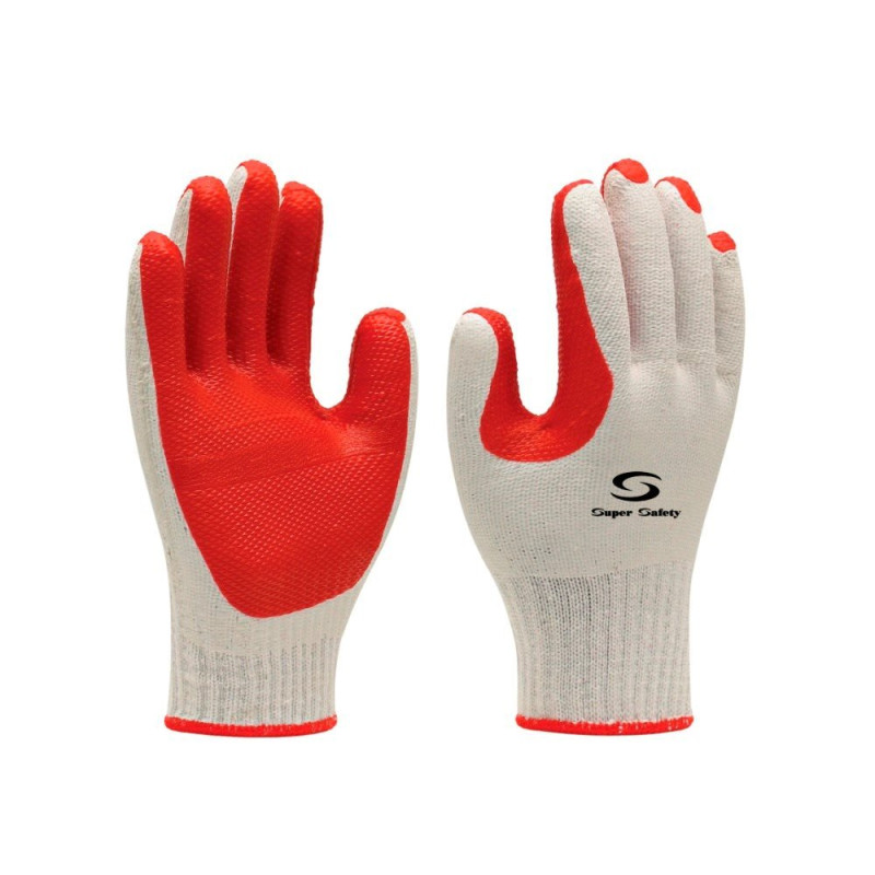 SUPER SAFETY - Luva Algodão C/ Borracha Vulcanizada Rubber Tam. 10 - S008