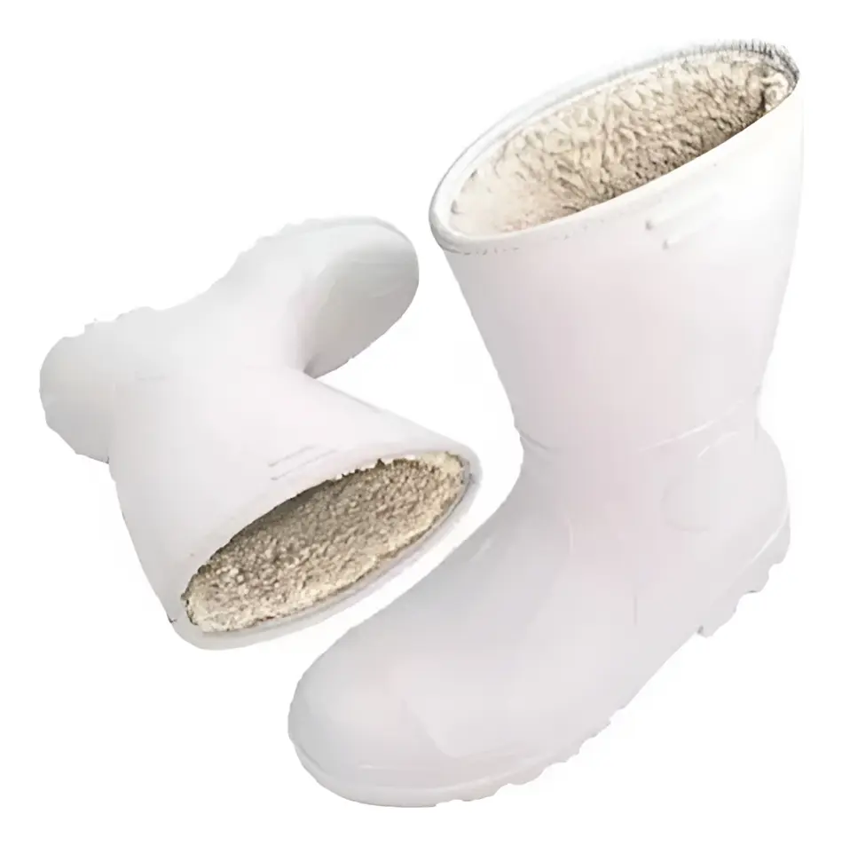 BRACOL - Bota de PVC Forrada c/ Lã 85BPC600FT Branca S/bico - TAM 41