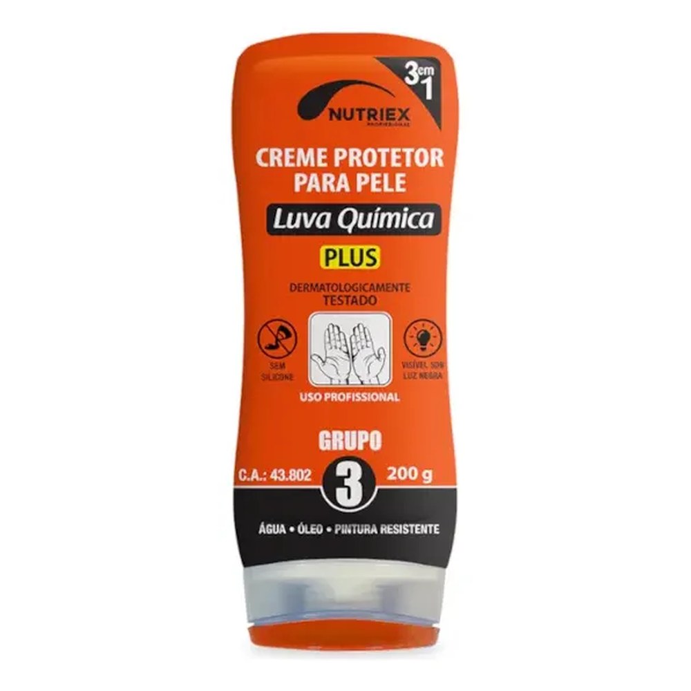 Nutriex - Creme de Proteção para a Pele Luvas Químicas Grupo 3 Plus 200g