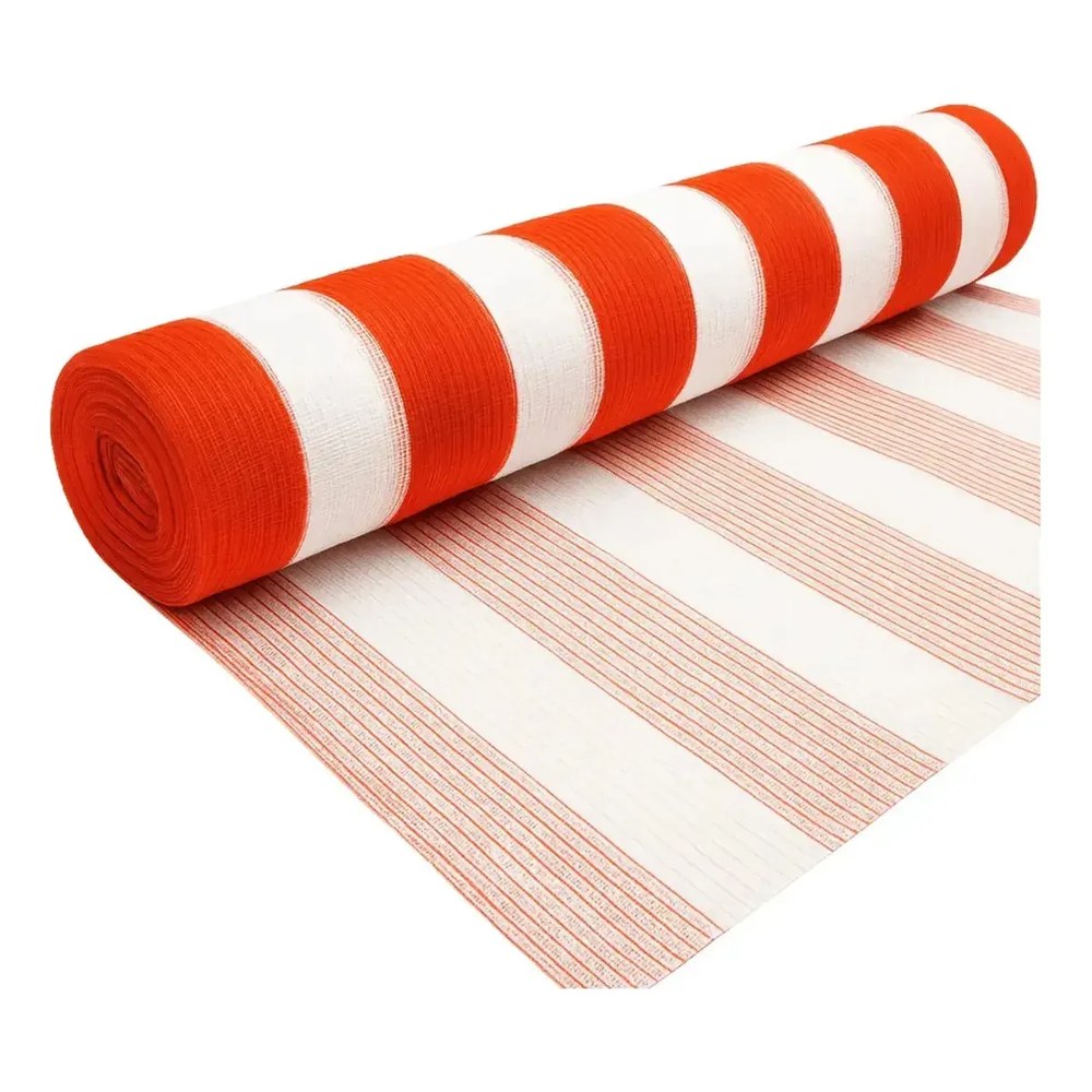 Seller - Tela Guarda Corpo Leve Sinalização Laranja E Branca 1,20x50m