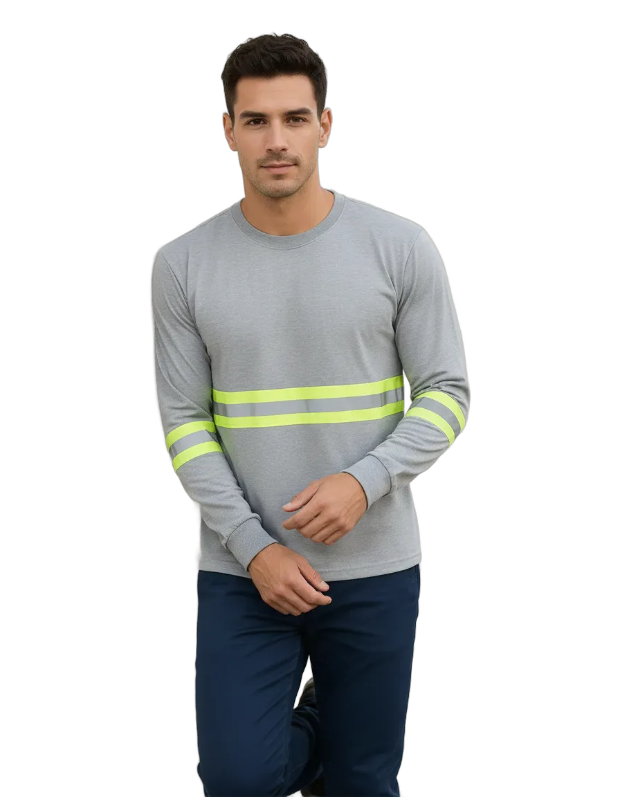 Camiseta Manga Longa Com Faixa Refletiva
